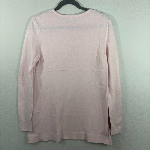 J. Jill Soft Pink Cotton Knit Sweater XS Feminine Top Coastal Grandma Balletcore - Picture 12 of 12